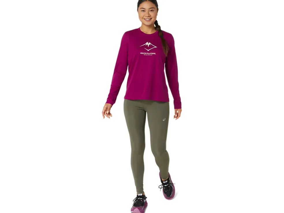 Best ASICS FUJITRAIL LOGO LONG SLEEVE TOP Blackberry/Birch