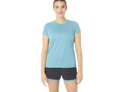 Cheap ASICS FUJITRAIL LOGO SHORT SLEEVE TOP Gris Blue