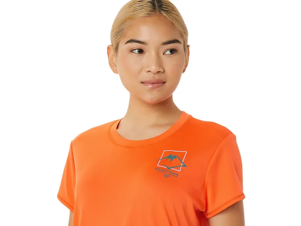 Outlet ASICS FUJITRAIL LOGO SHORT SLEEVE TOP Nova Orange