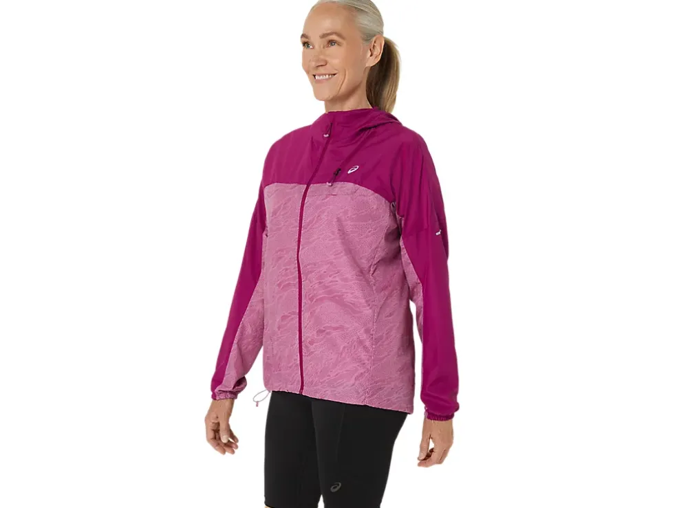 Cheap ASICS FUJITRAIL PACKABLE JACKET Soft Berry/Blackberry