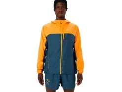 Discount ASICS FUJITRAIL PACKABLE JACKET Fellow Yellow/Magnetic Blue