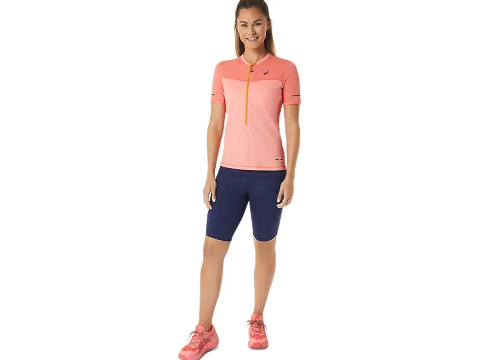 Cheap ASICS FUJITRAIL SHORT SLEEVE TOP Papaya/Guava