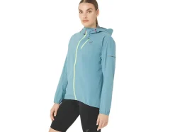 Online ASICS FUJITRAIL WATERPROOF JACKET Gris Blue