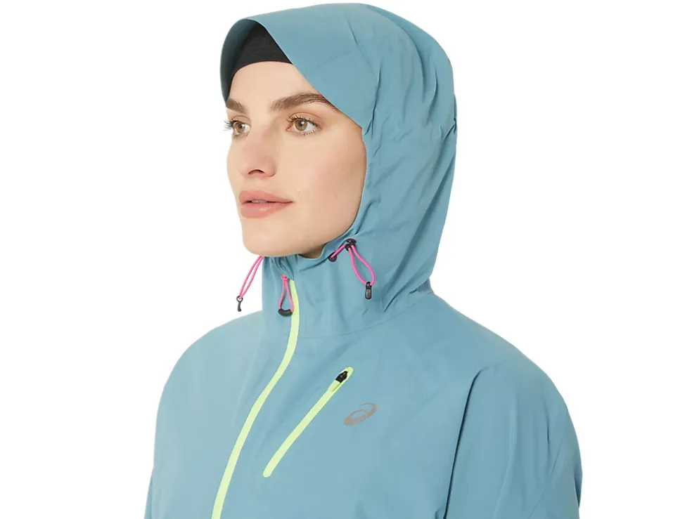 Online ASICS FUJITRAIL WATERPROOF JACKET Gris Blue