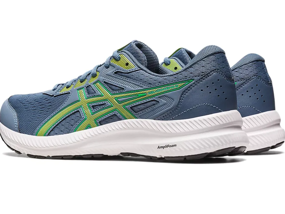 Discount ASICS GEL-CONTEND 8 Steel Blue/Lime Zest