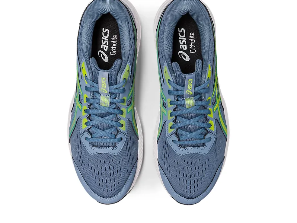 Discount ASICS GEL-CONTEND 8 Steel Blue/Lime Zest