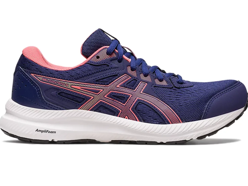 Shop ASICS GEL-CONTEND 8 WIDE Indigo Blue/Papaya