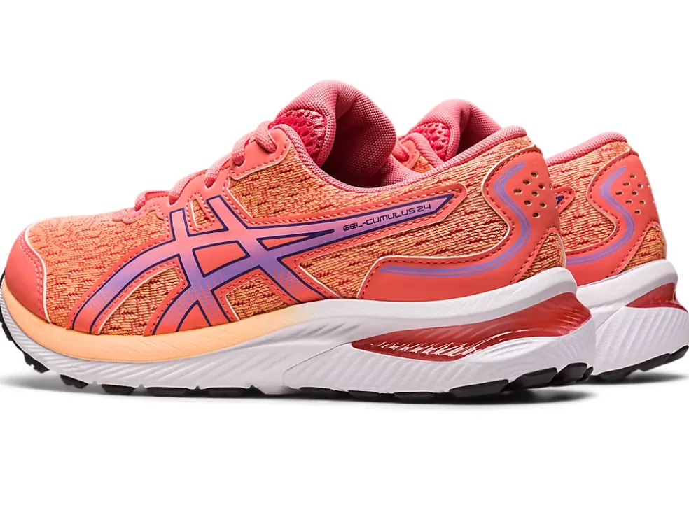Flash Sale ASICS GEL-CUMULUS 24 GRADE SCHOOL Papaya/Dusty Purple