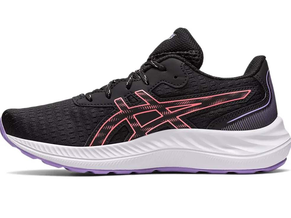 Shop ASICS GEL-EXCITE 9 GRADE SCHOOL Black/Papaya