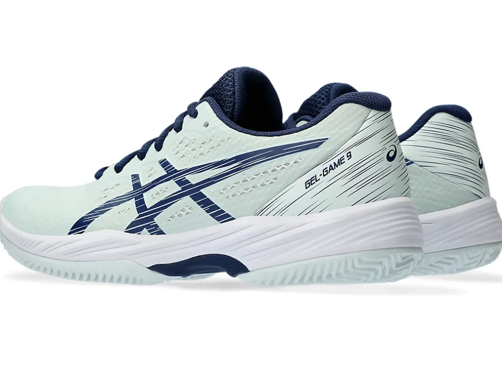 Discount ASICS GEL-GAME 9 CLAY/OC Pale Mint/Blue Expanse
