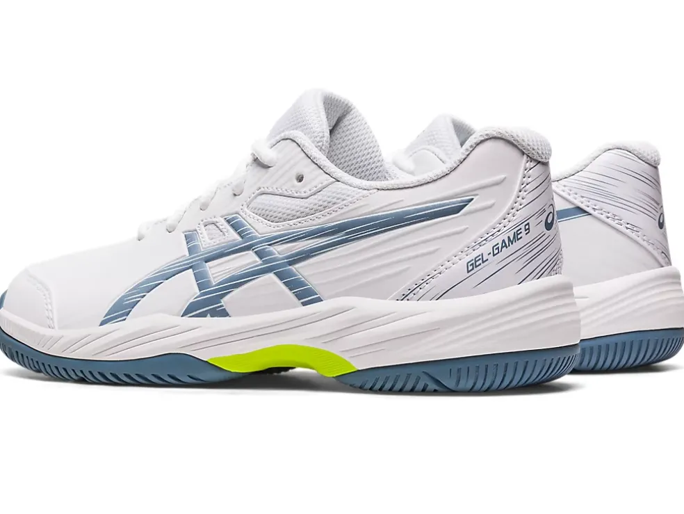 Clearance ASICS GEL-GAME 9 GRADE SCHOOL White/Steel Blue
