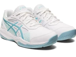 Shop ASICS GEL-GAME 8 GRADE SCHOOL White/Smoke Blue