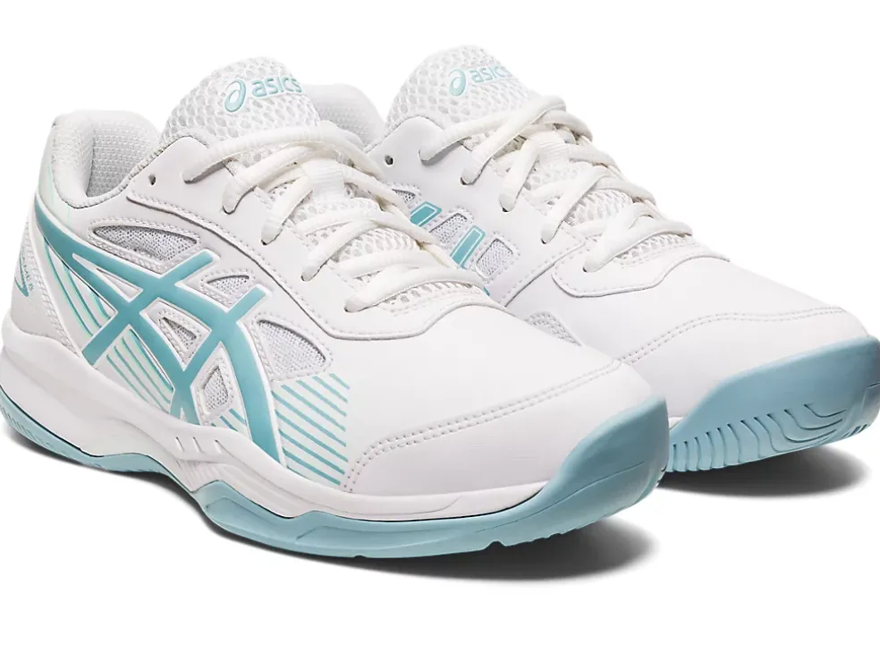 Shop ASICS GEL-GAME 8 GRADE SCHOOL White/Smoke Blue