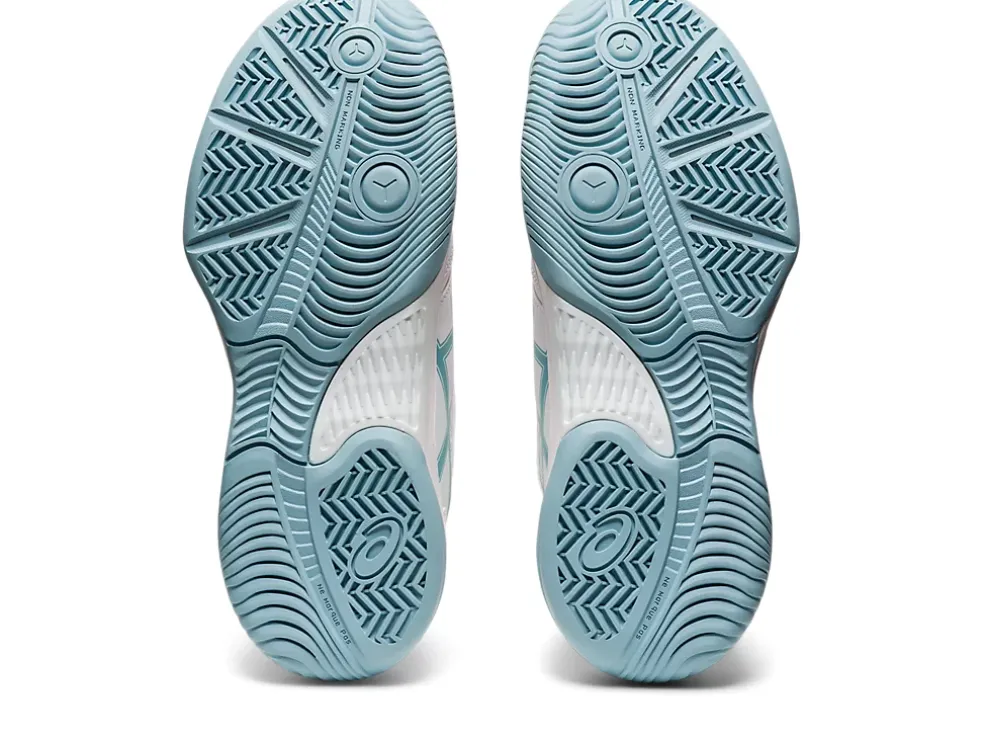 Shop ASICS GEL-GAME 8 GRADE SCHOOL White/Smoke Blue