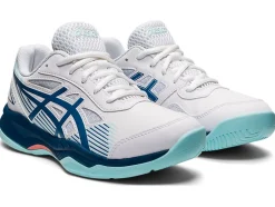Shop ASICS GEL-GAME 8 GRADE SCHOOL White/Light Indigo