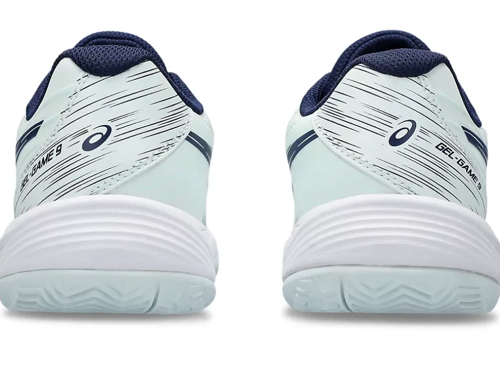 Shop ASICS GEL-GAME 9 GRADE SCHOOL CLAY/OC Pale Mint/Blue Expanse