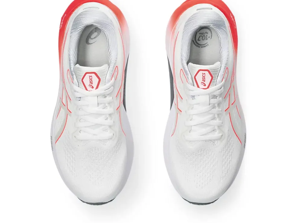 Best ASICS GEL-KAYANO 30 White/Sunrise Red