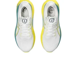 Cheap ASICS GEL-KAYANO 30 White/Bright Yellow