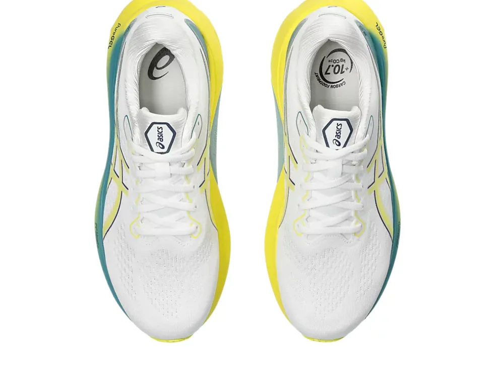 Cheap ASICS GEL-KAYANO 30 White/Bright Yellow