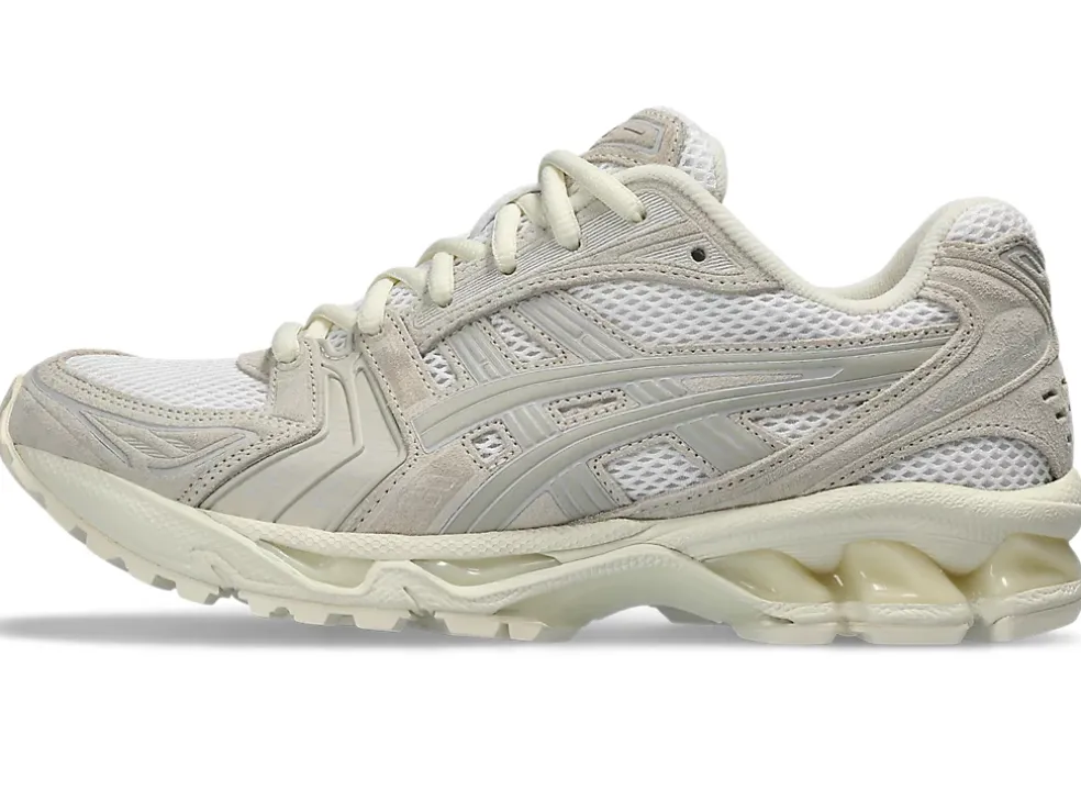 Discount ASICS GEL-KAYANO 14 White/Smoke Grey