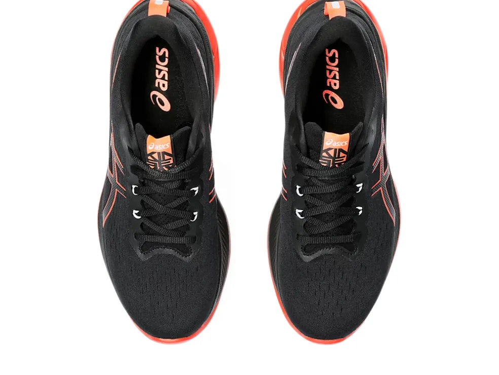 New ASICS GEL-KINSEI MAX Black/Sunrise Red