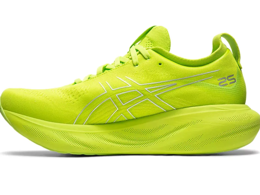 Cheap ASICS GEL-NIMBUS 25 Lime Zest/White