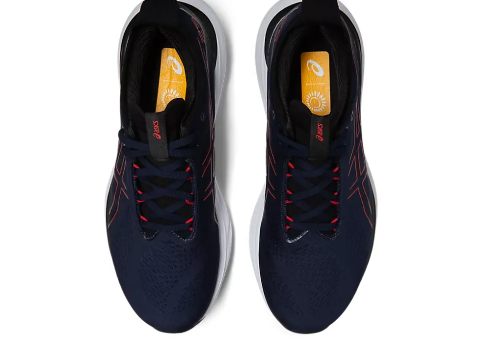 Shop ASICS GEL-NIMBUS 25 Midnight/Electric Red