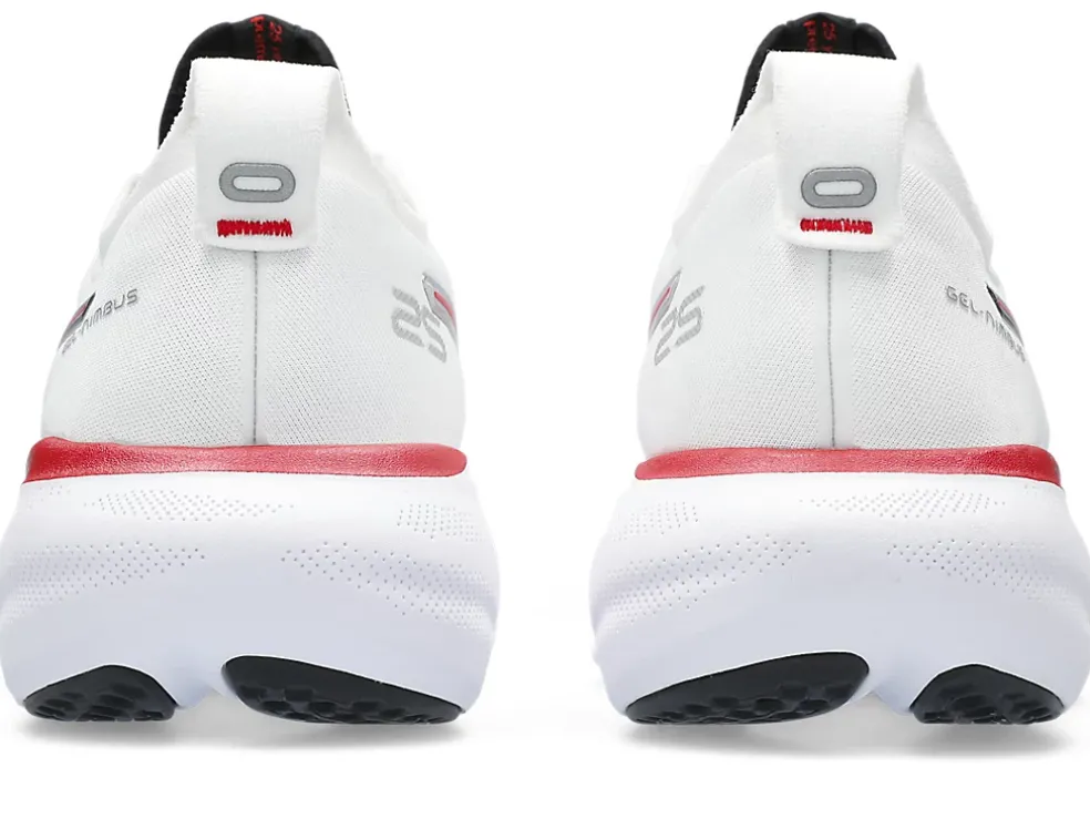 Cheap ASICS GEL-NIMBUS 25 ANNIVERSARY White/Classic Red