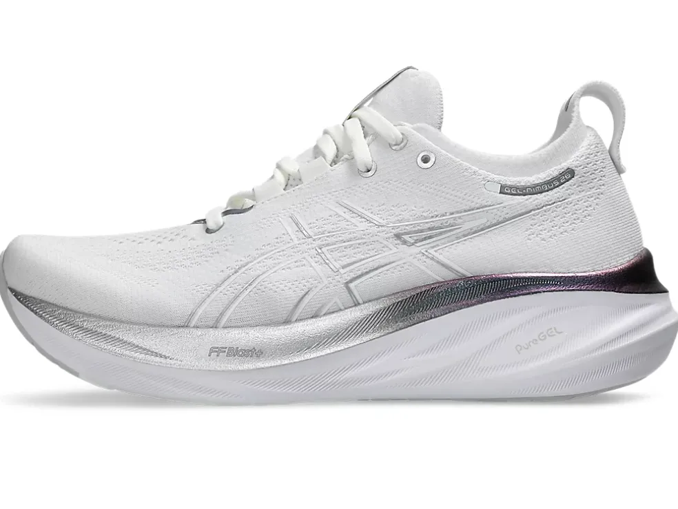 Sale ASICS GEL-NIMBUS 26 PLATINUM Real White/Pure Silver