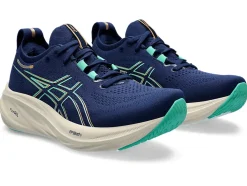 Cheap ASICS GEL-NIMBUS 26 WIDE Blue Expanse/Aurora Green