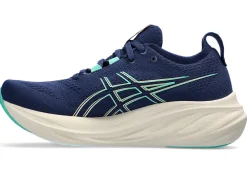 Cheap ASICS GEL-NIMBUS 26 WIDE Blue Expanse/Aurora Green