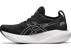 New ASICS GEL-NIMBUS 25 WIDE Black/Pure Silver