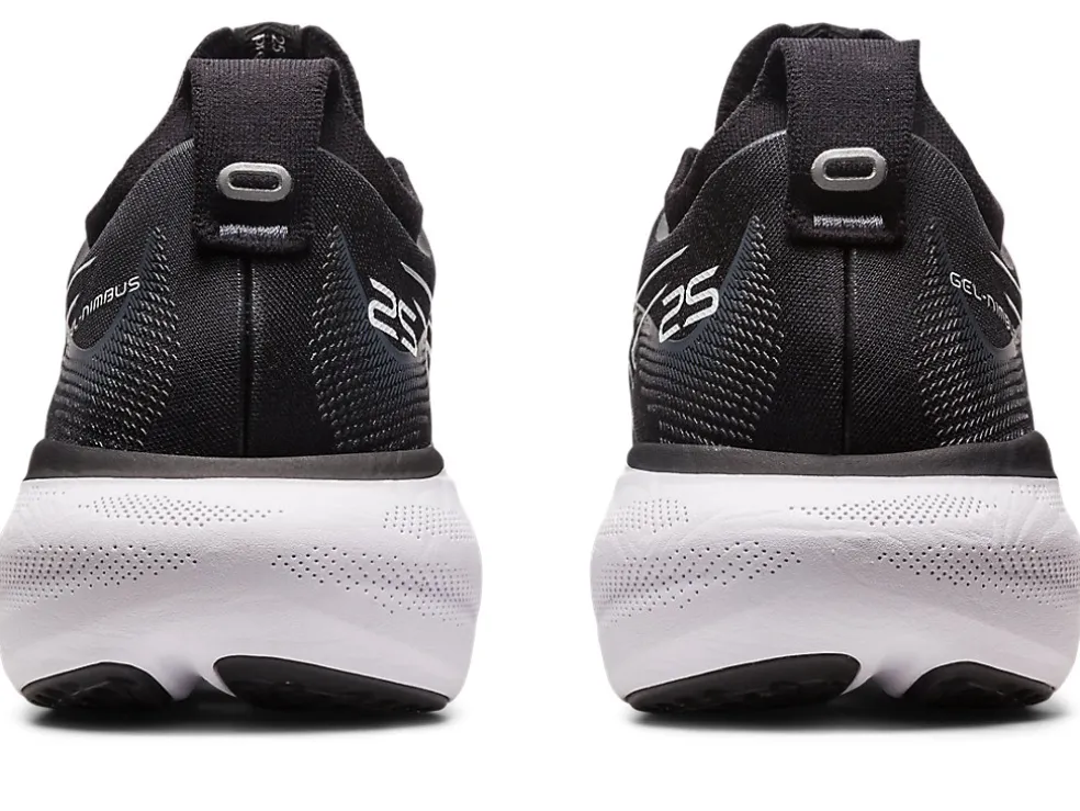 Shop ASICS GEL-NIMBUS 25 WIDE Black/Pure Silver