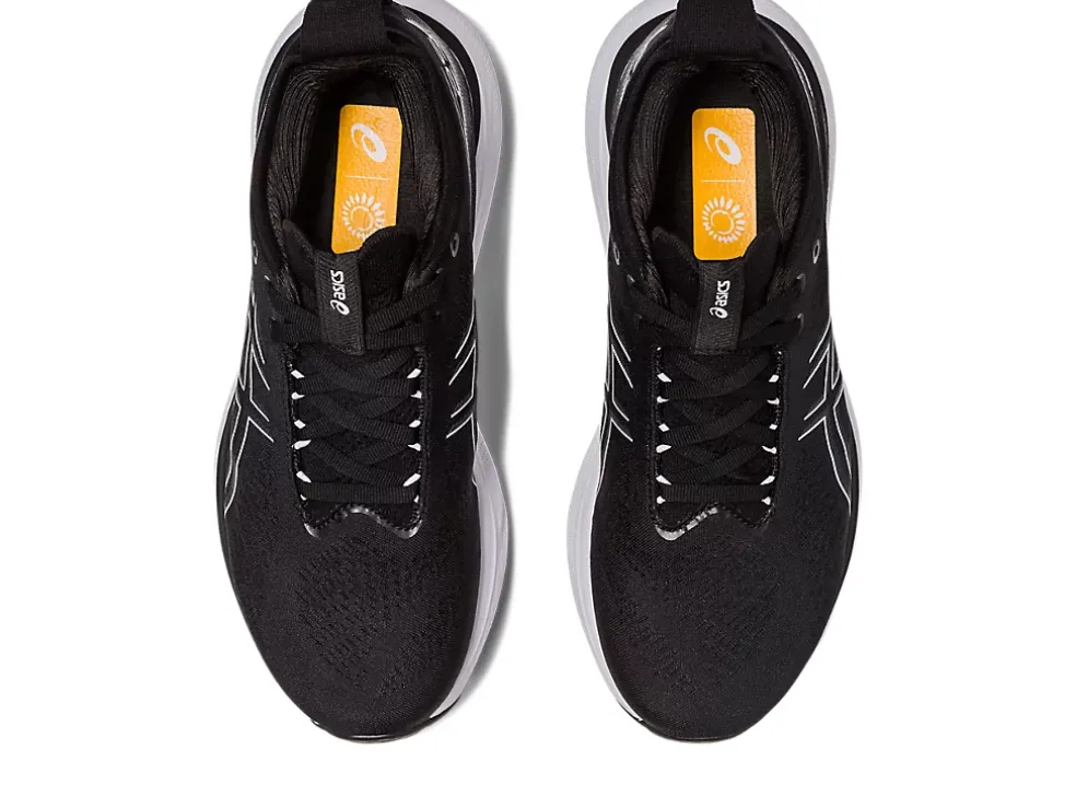 Shop ASICS GEL-NIMBUS 25 WIDE Black/Pure Silver