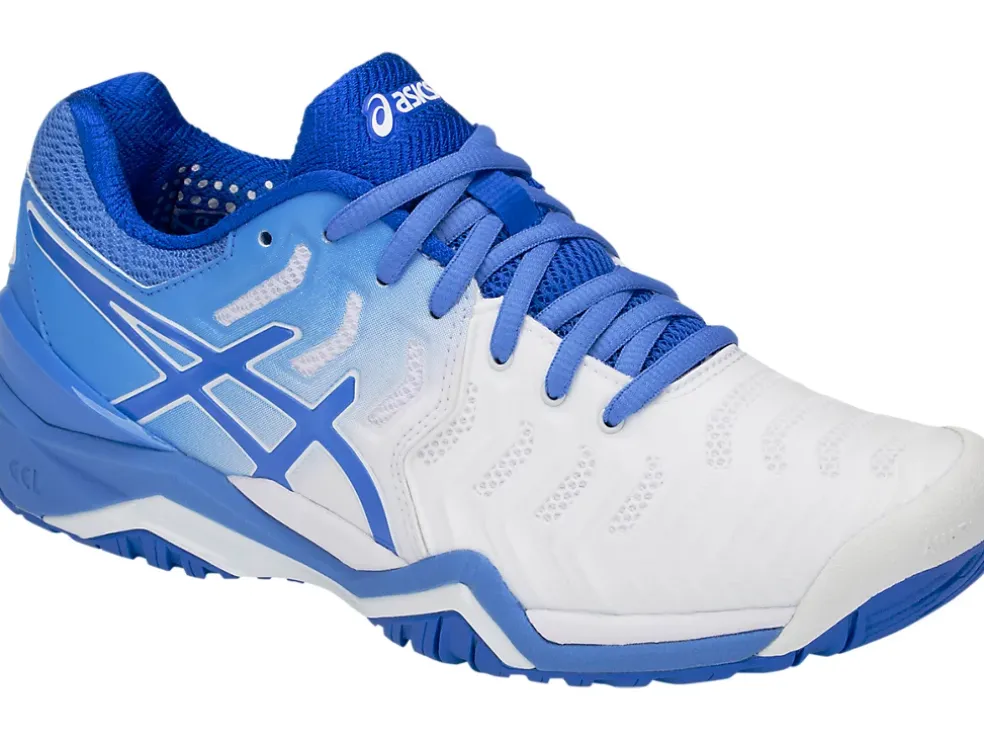 Discount ASICS GEL-RESOLUTION 7 White/Blue Coast
