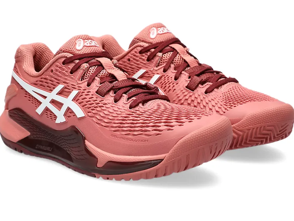 Cheap ASICS GEL-RESOLUTION 9 Light Garnet/White