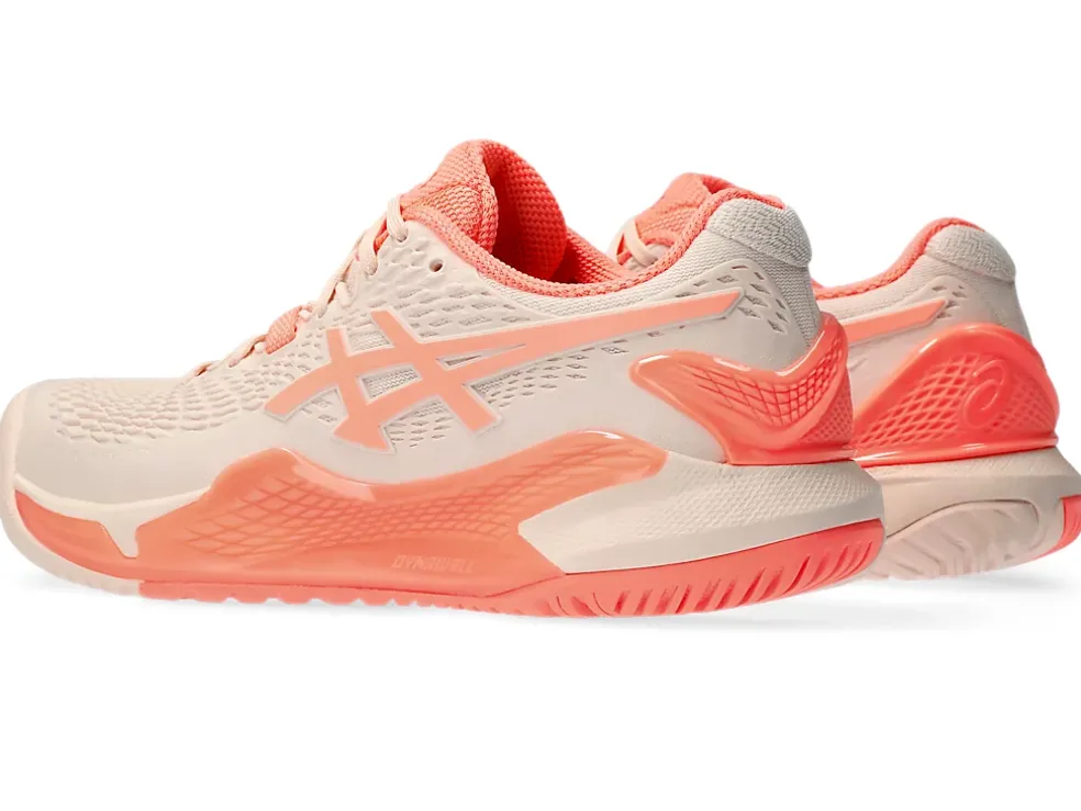 Shop ASICS GEL-RESOLUTION 9 Pearl Pink/Sun Coral