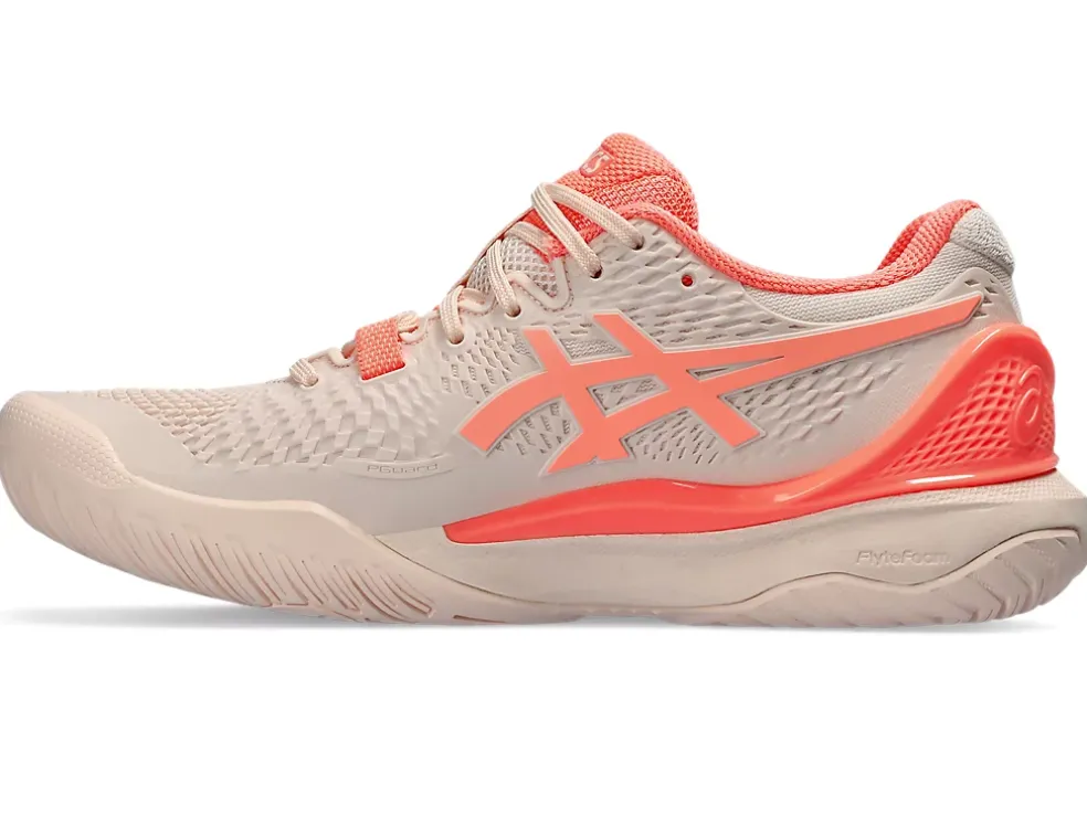 Shop ASICS GEL-RESOLUTION 9 Pearl Pink/Sun Coral