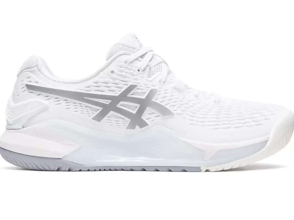 Cheap ASICS GEL-RESOLUTION 9 White/Pure Silver