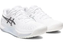 Cheap ASICS GEL-RESOLUTION 9 White/Pure Silver