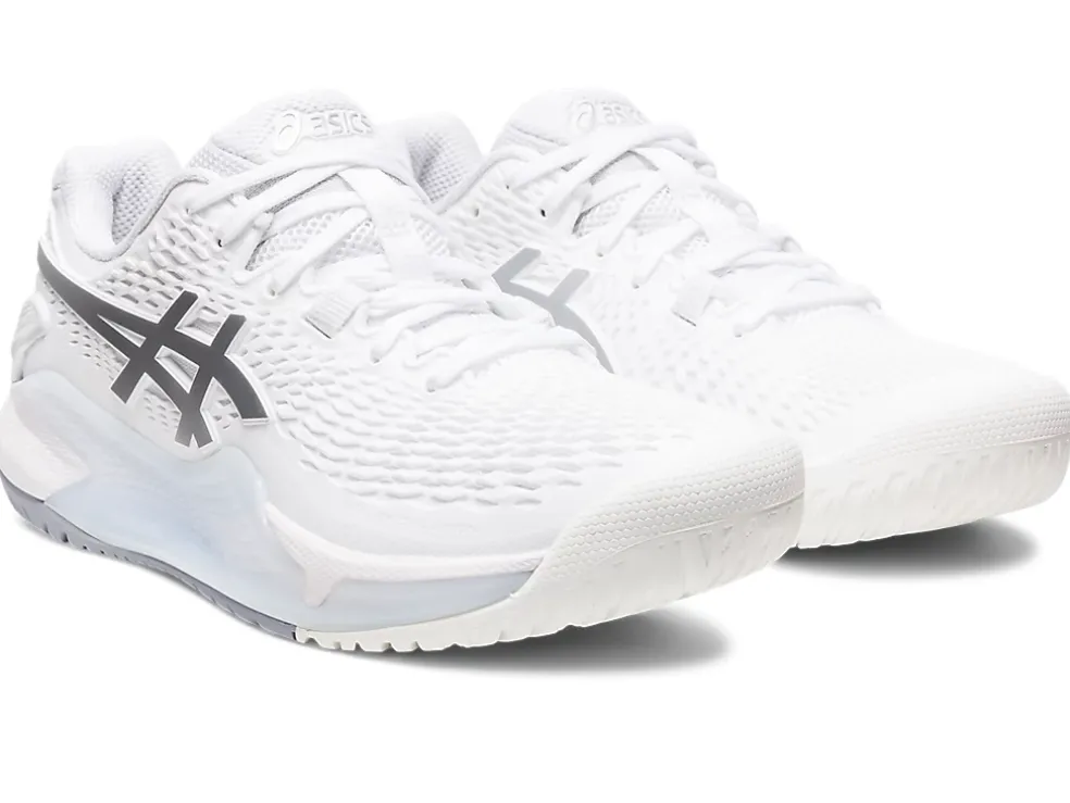 Cheap ASICS GEL-RESOLUTION 9 White/Pure Silver