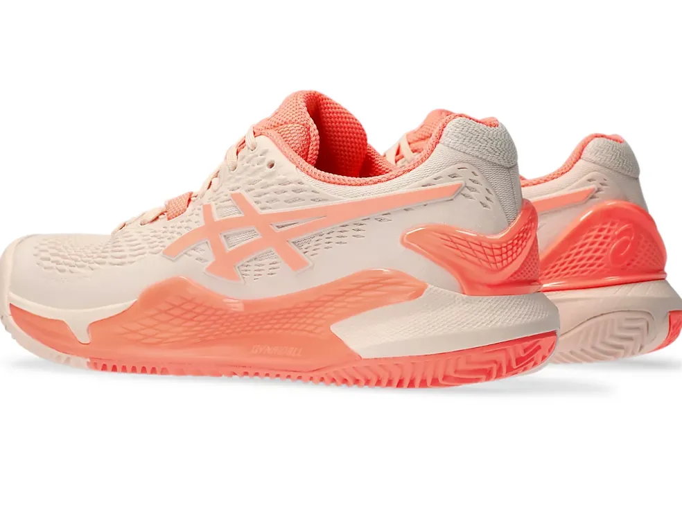 Fashion ASICS GEL-RESOLUTION 9 CLAY Pearl Pink/Sun Coral