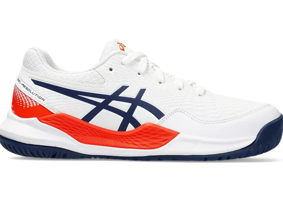 Hot ASICS GEL-RESOLUTION 9 GRADE SCHOOL White/Blue Expanse