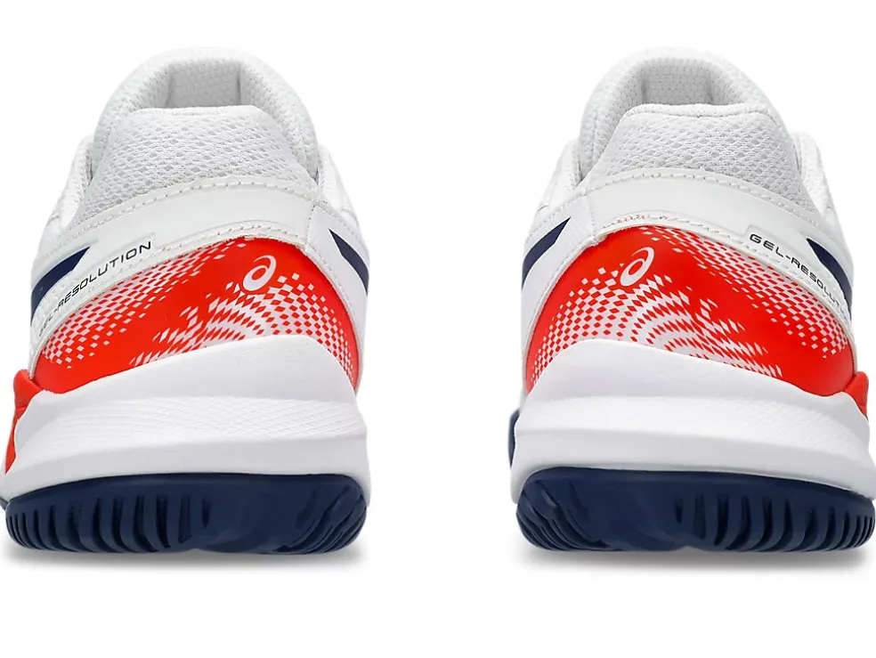 Hot ASICS GEL-RESOLUTION 9 GRADE SCHOOL White/Blue Expanse