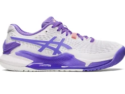 New ASICS GEL-RESOLUTION 9 WIDE White/Amethyst
