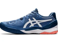 Clearance ASICS GEL-RESOLUTION 8 WIDE Blue Harmony/White