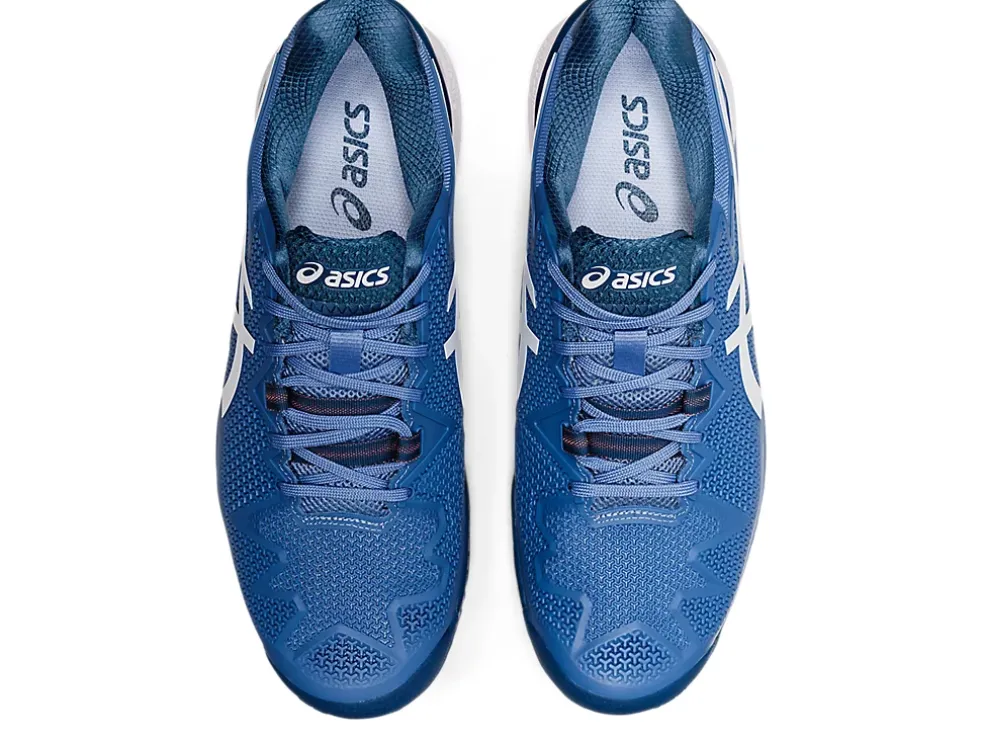 Clearance ASICS GEL-RESOLUTION 8 WIDE Blue Harmony/White