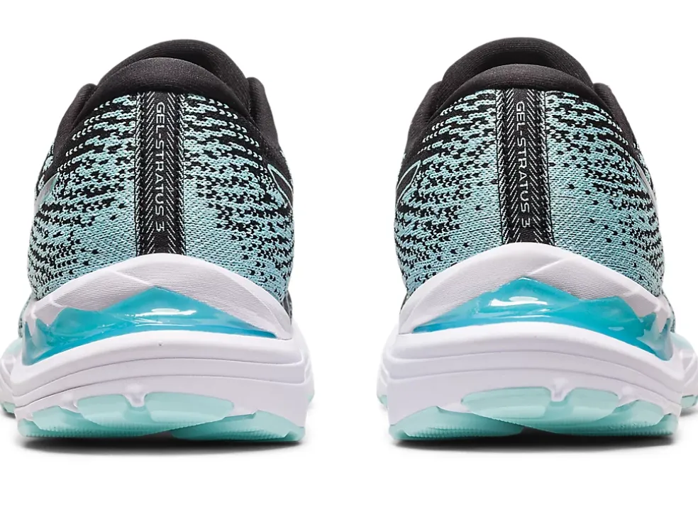 Outlet ASICS GEL-STRATUS 3 KNIT Black/Clear Blue