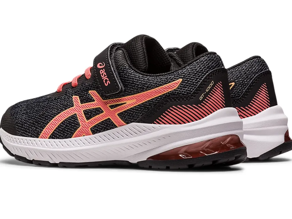 Best ASICS GT-1000 11 PRE-SCHOOL Black/Papaya