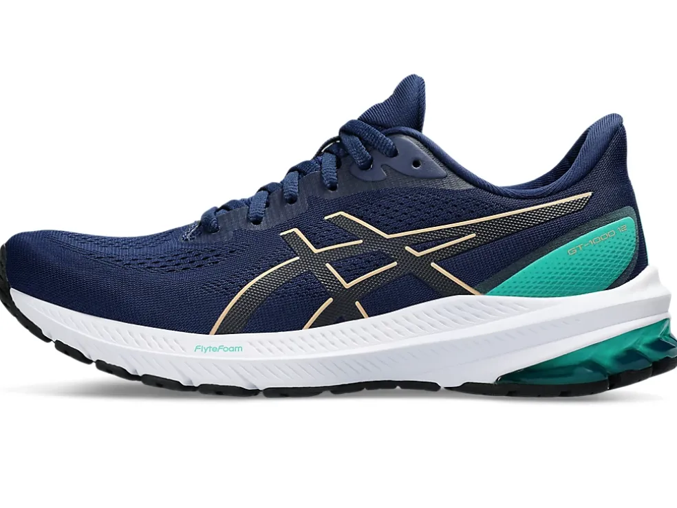 Discount ASICS GT-1000 12 WIDE Blue Expanse/Champagne